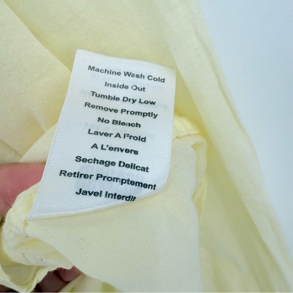 Grayson The Hero Button-Up Tissue Cotton Summer Shirt in Butter Yellow M - Picture 9 of 13